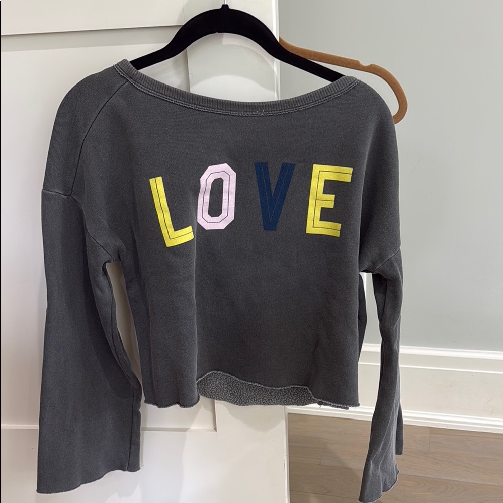 Wildfox Gray LOVE Sweater
